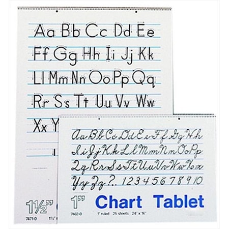 School Smart 085329 16 X 24 In. Chart Tablet; 25 Sheets; 1 In. Grid